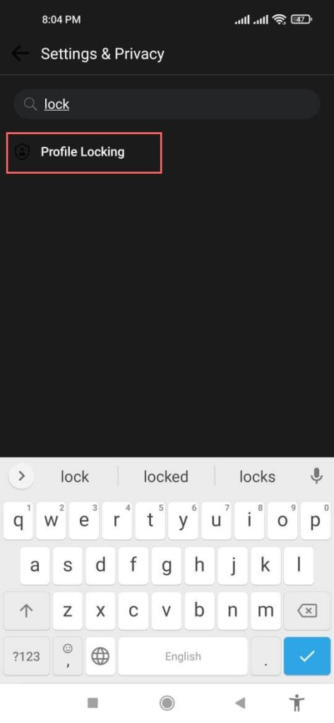 Bloquear perfil de Facebook desde la configuración