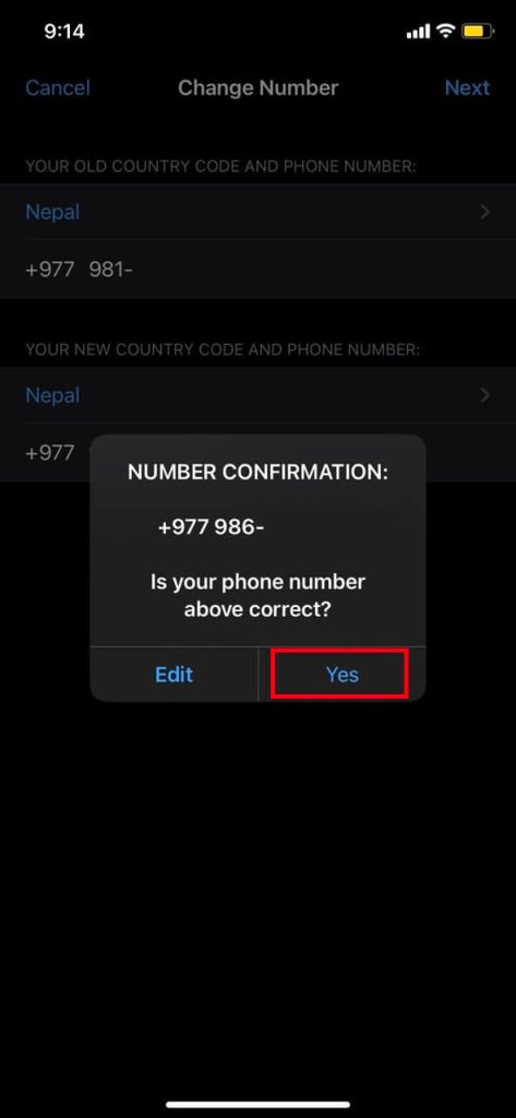 Confirmación de Números en WhatsApp