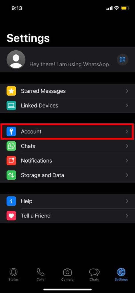 Configuración de Whatsapp en iOS