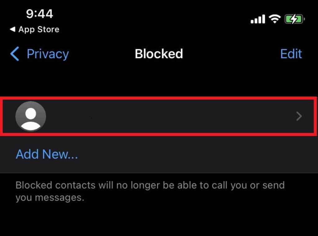 Bloquear número en WhatsApp