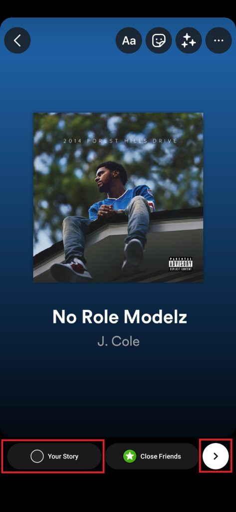 Añadir Spotify a tu historia