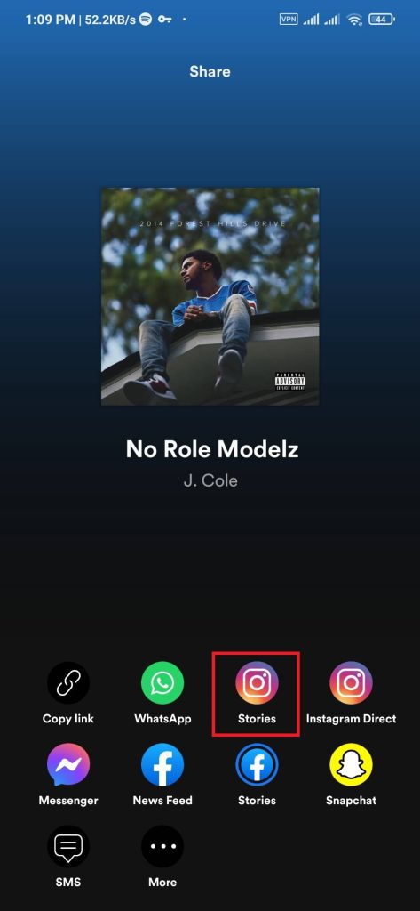 Una selección de historias de Instagram en Spotify