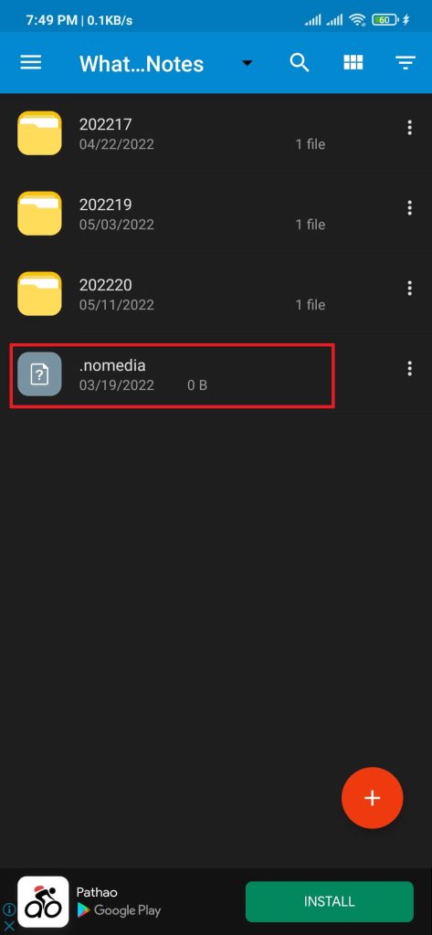 Archivos .nomedia para evitar que se guarden las fotos de WhatsApp