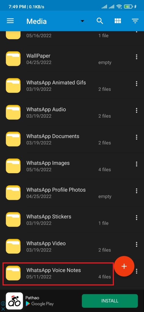 carpeta whatsapp
