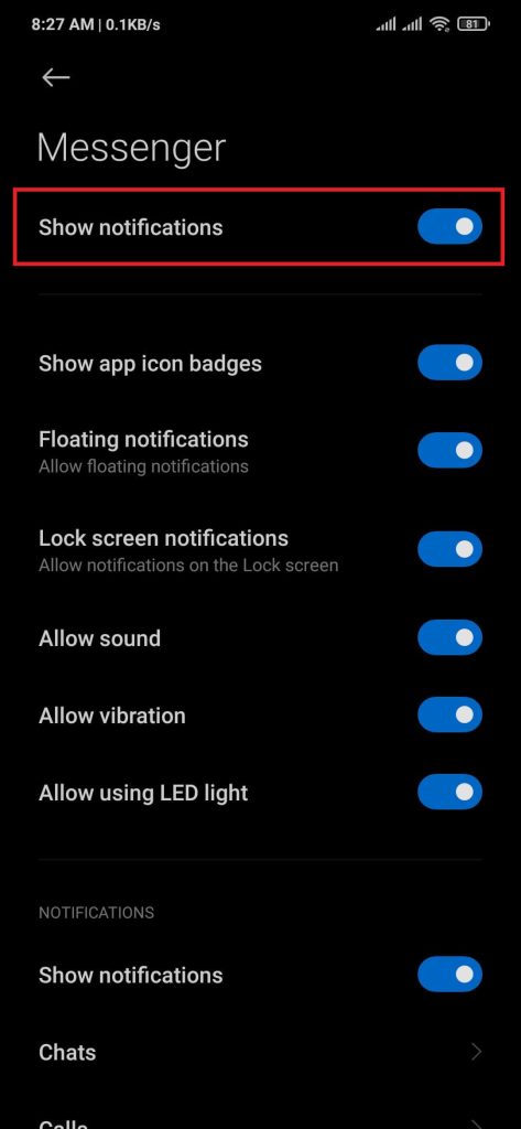 Desactivar los sonidos de Facebook Messenger