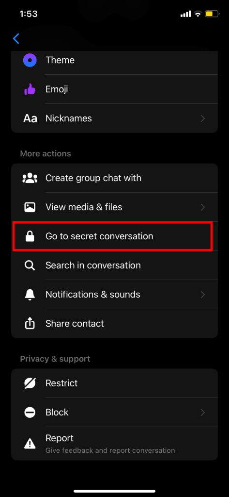 Habilite el cifrado de extremo a extremo en el chat de Messenger