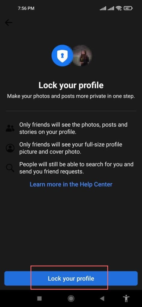 Bloquee su elección de perfil