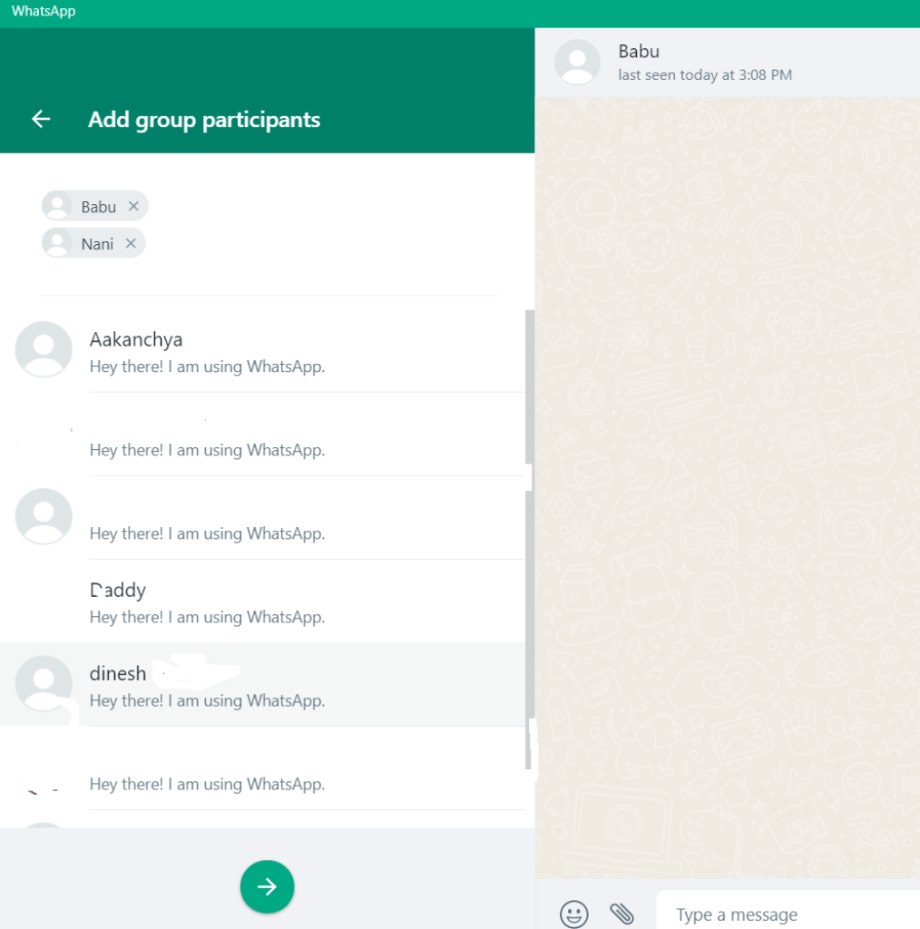 participantes adicionales del grupo