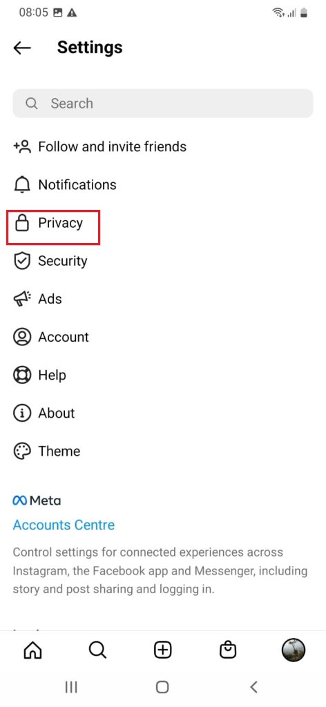 Elige privacidad