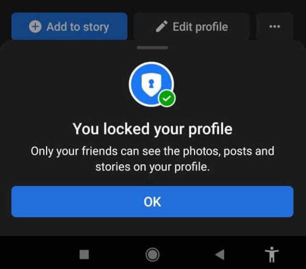 El perfil fue bloqueado con éxito