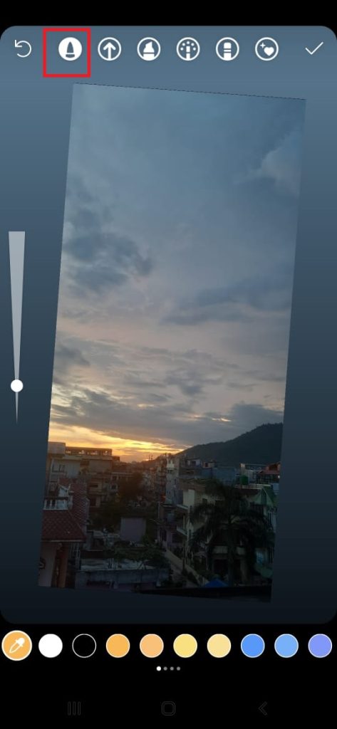 colorear cambiar el color de fondo de la historia de Instagram