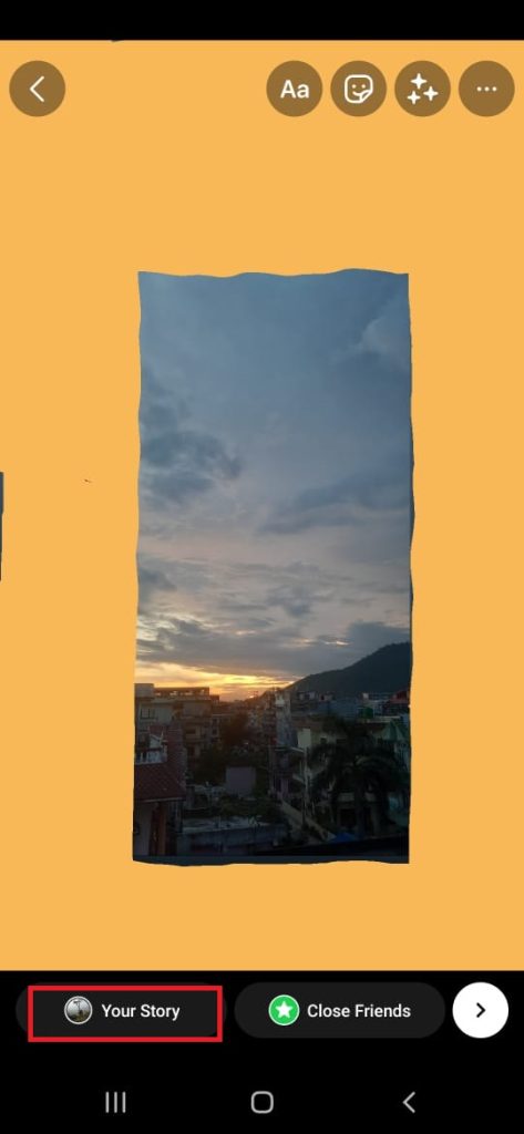 cambiar el color de fondo en la historia de Instagram