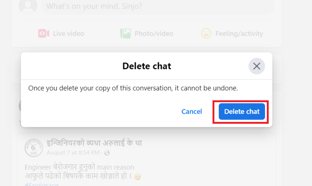 Eliminar la conversación