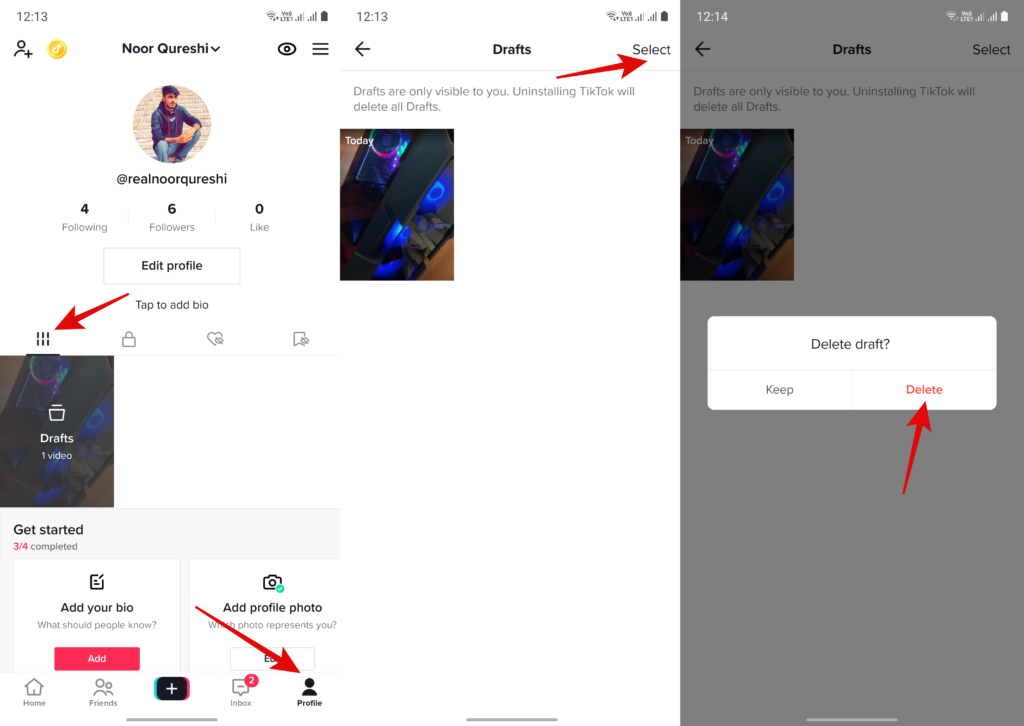 Cómo eliminar el video borrador único