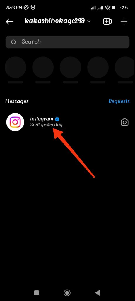 mensaje directo de instagram