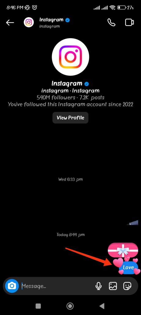 efecto corazon de instagram
