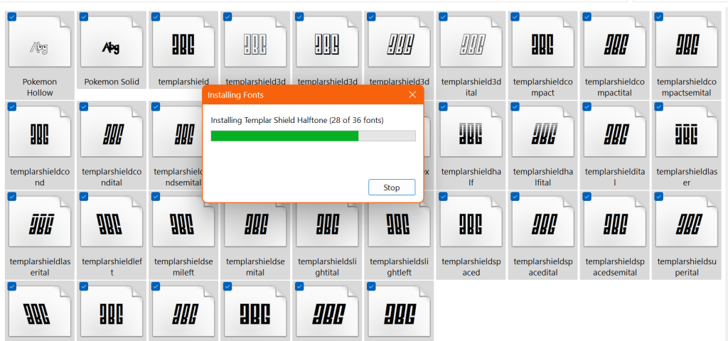 Instalar varias fuentes en Windows 11
