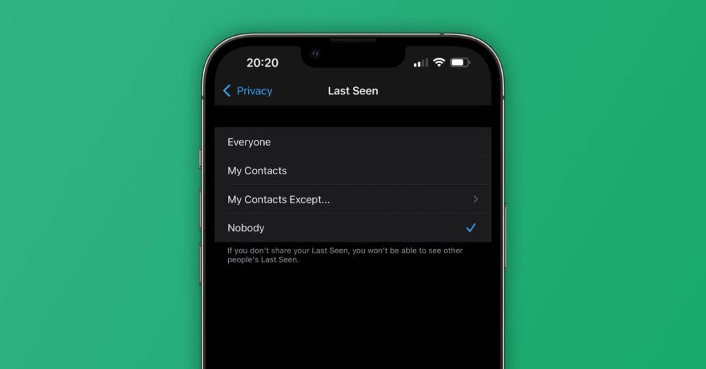 ocultar el estado en línea de Whatsapp