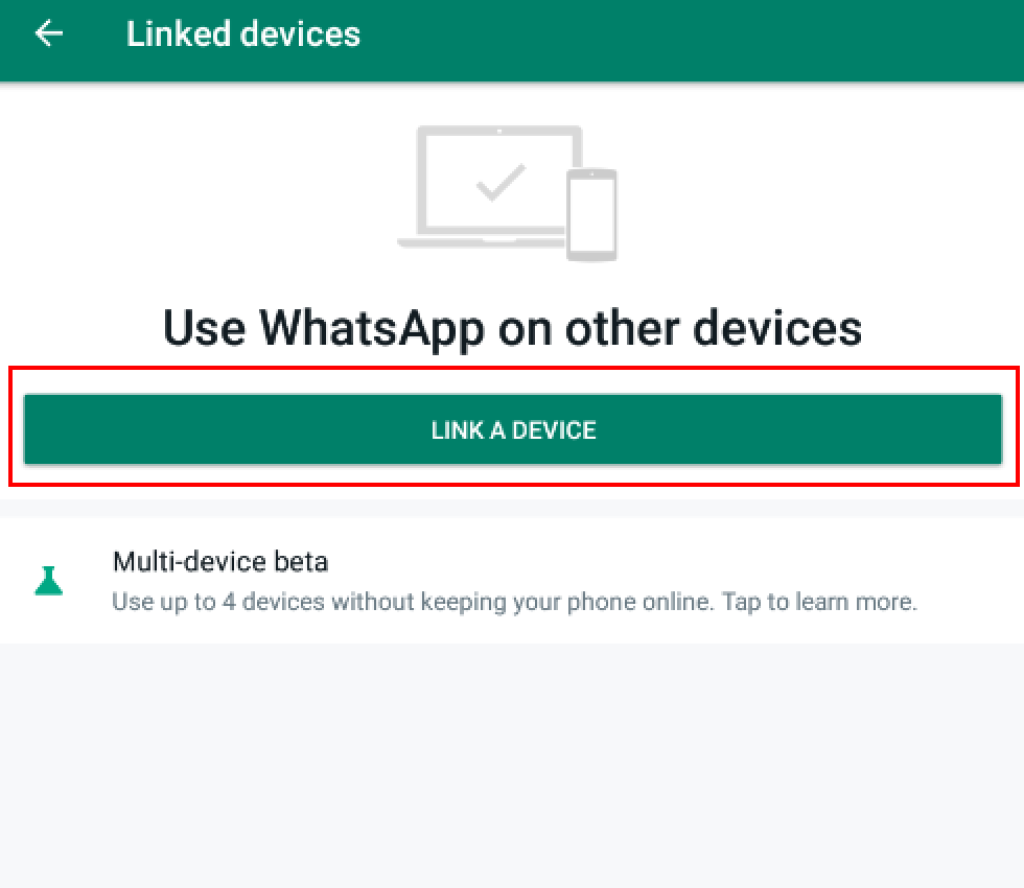 Botón de dispositivo de enlace para conectar el teléfono móvil a la computadora portátil