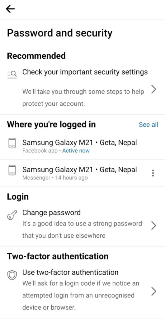 cerrar sesión en Facebook Messenger
