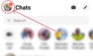 Encuentra una solicitud de mensaje de Messenger en el teléfono