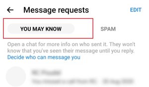 Encuentra una solicitud de mensaje de Messenger en el teléfono