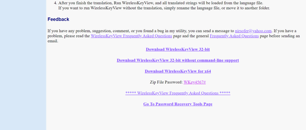 Ver la contraseña wifi en la computadora usando la aplicación WirelessKeyView