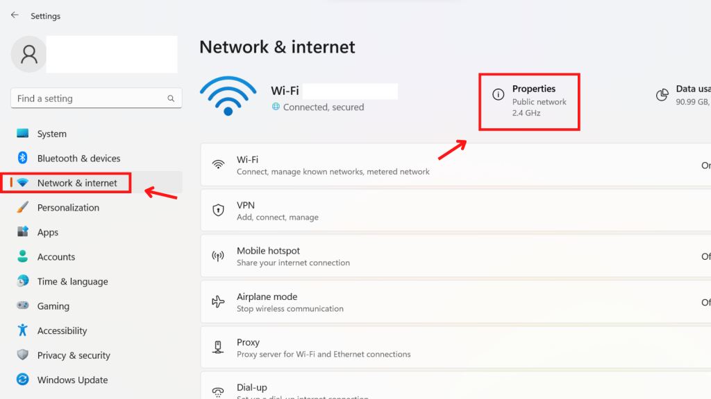 Imagen que muestra cómo abrir redes e Internet