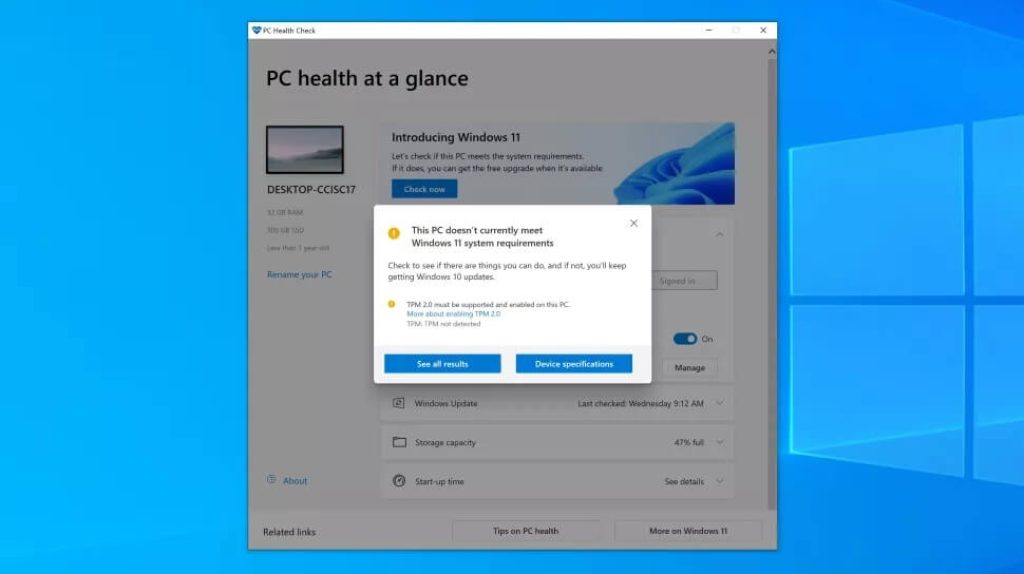 Verifique la salud de la computadora