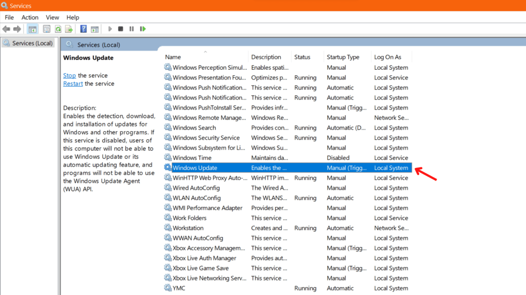 Evite las actualizaciones automáticas en Windows 11 usando los Servicios de Windows
