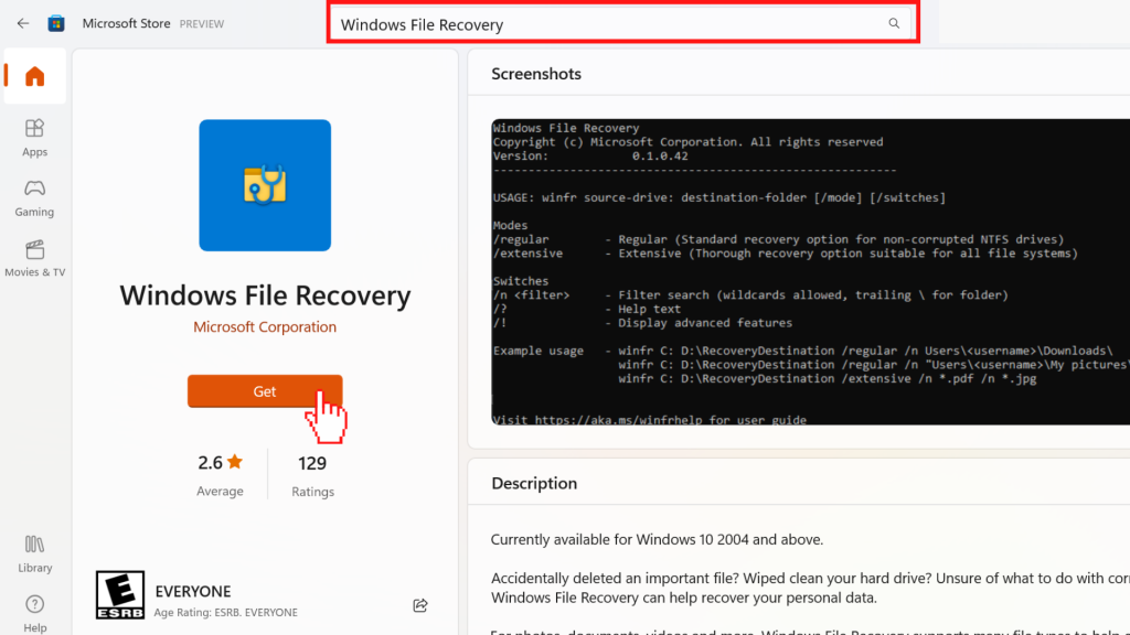 Recupere fotos eliminadas de Windows 11 usando la aplicación de recuperación de archivos de Windows de Microsoft