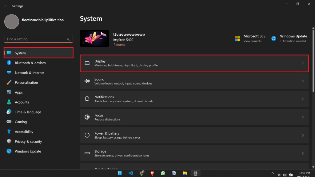 Rotar usando la aplicación de configuración