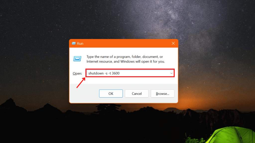 Configure el temporizador de apagado en Windows 11 usando ejecutar
