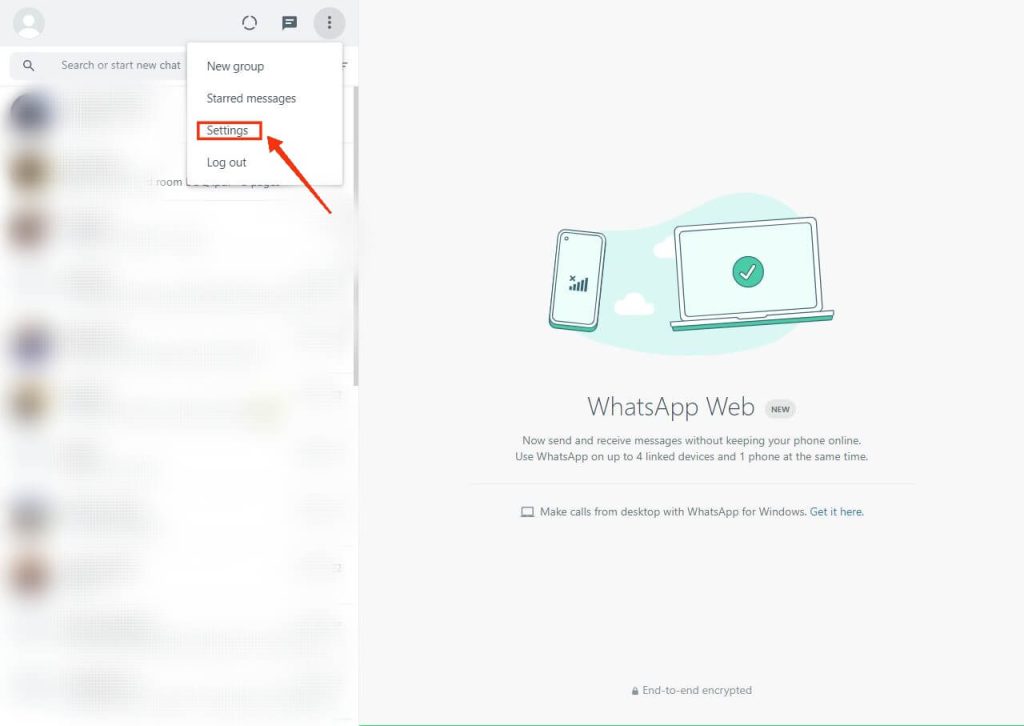 Configuración web de Whatsapp