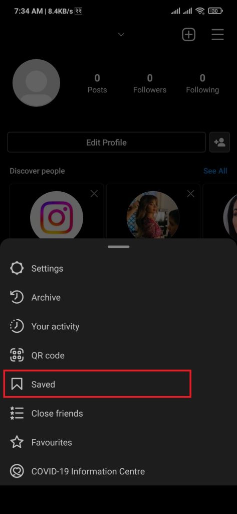Ver imágenes guardadas de Instagram