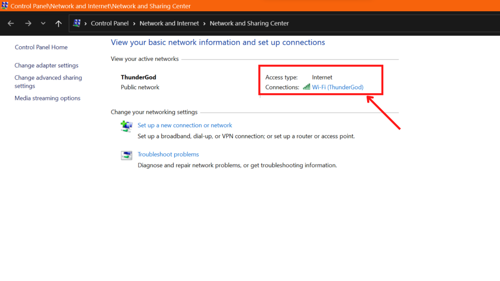 Método para verificar la contraseña de WiFi en Windows 11 usando el panel de control