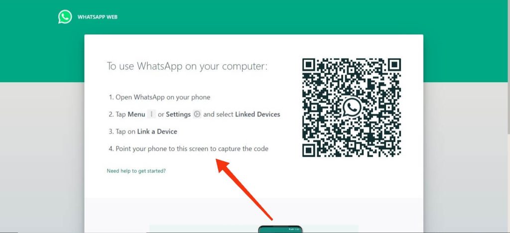 sitio web de WhatsApp