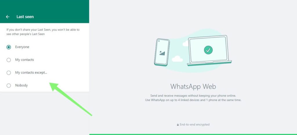 WhatsApp visto por última vez 