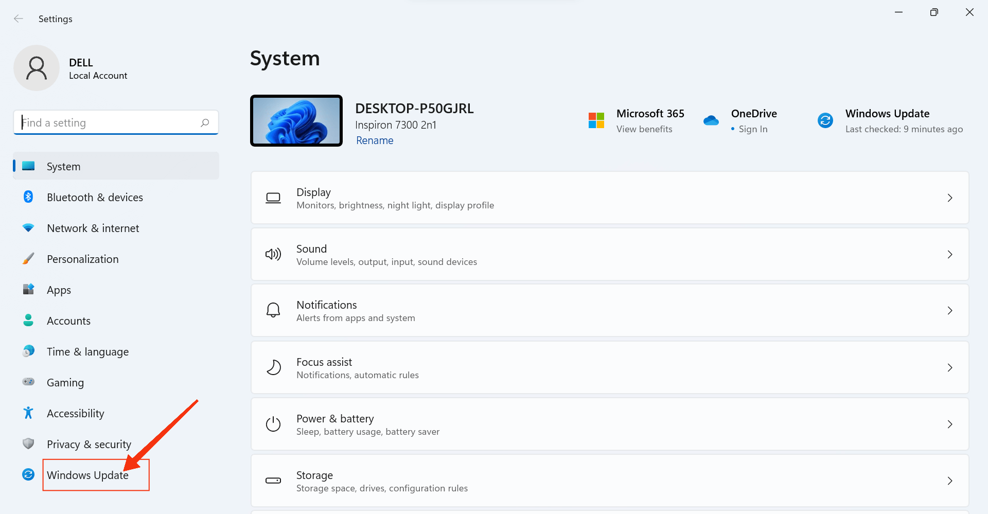 Actualizaciones de Windows 11 