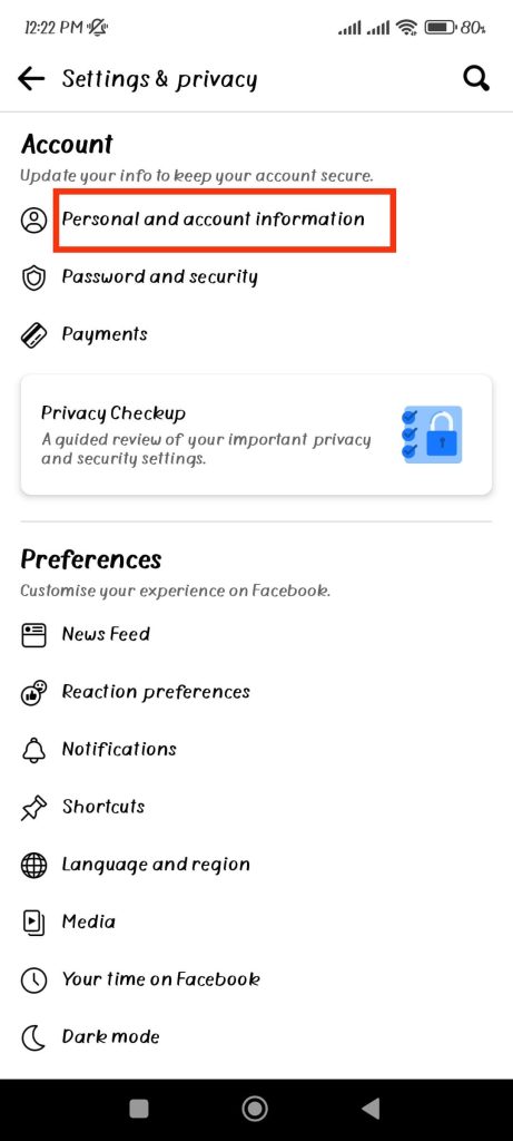 cambiar el nombre en Facebook desde la configuración de la cuenta