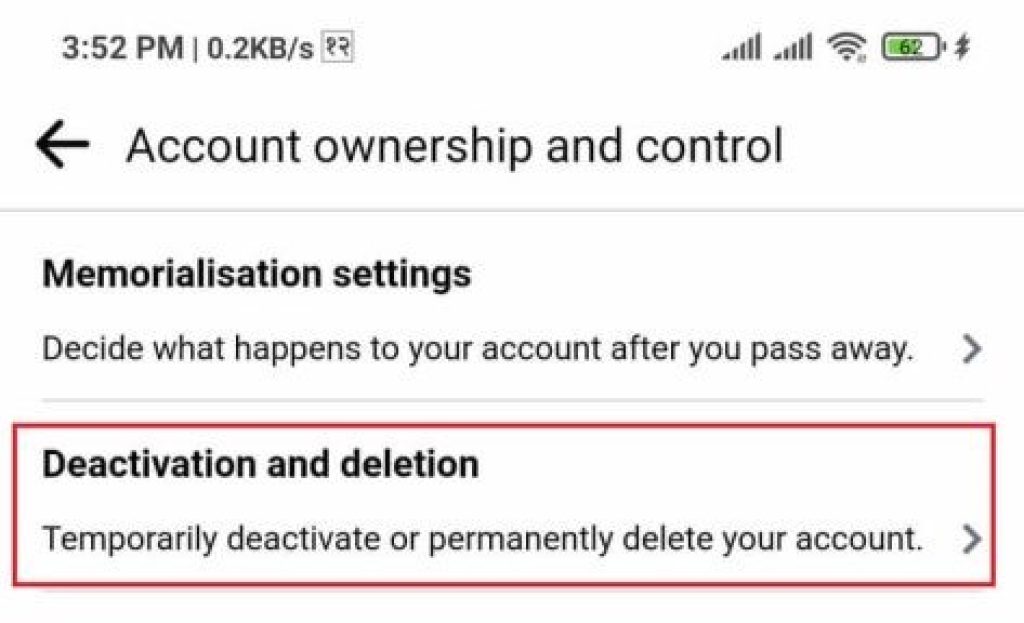 aplicación de control de cuenta de facebook