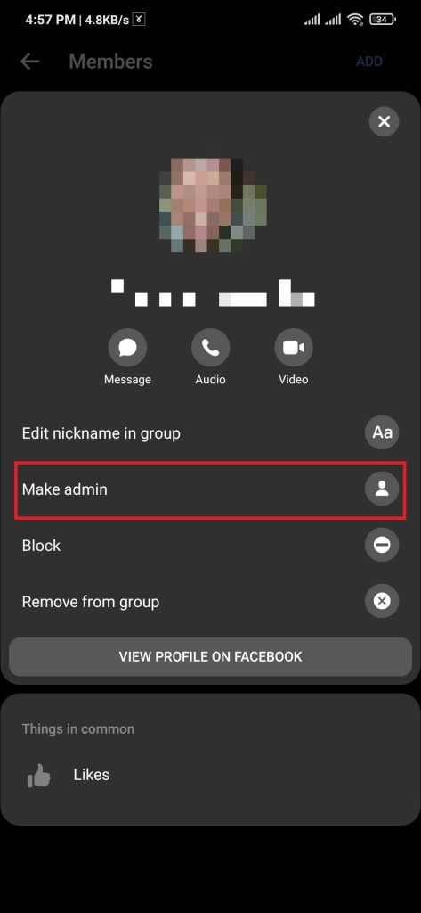 convertirse en un miembro administrador de ese grupo