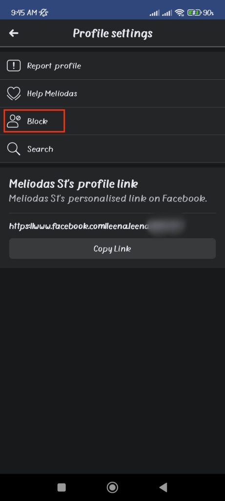 Bloquear a alguien en Facebook 