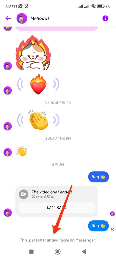 Alguien bloqueó Messenger