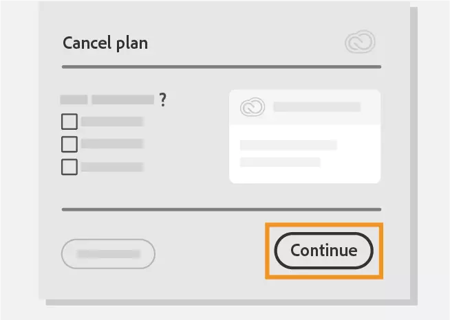 Cancelar la suscripción de Adobe Creative Cloud en el sitio web