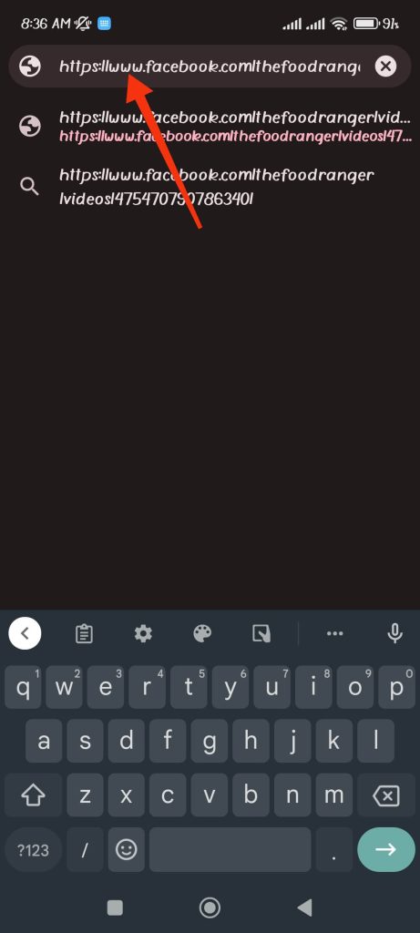 reemplazar la URL del video de FB