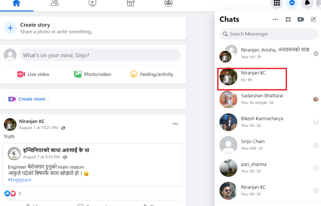 Lista de chat 