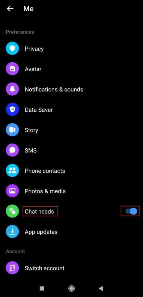 iniciar una conversación en messenger