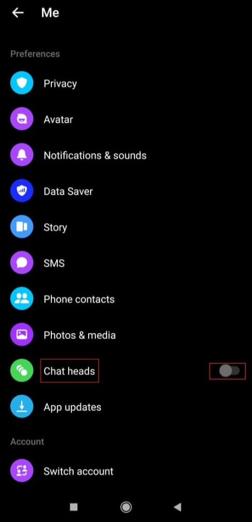 iniciar una conversación en messenger