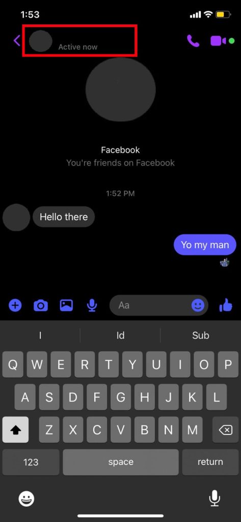mensaje de chat de messenger